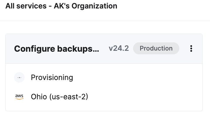 Создание сервиса в процессе